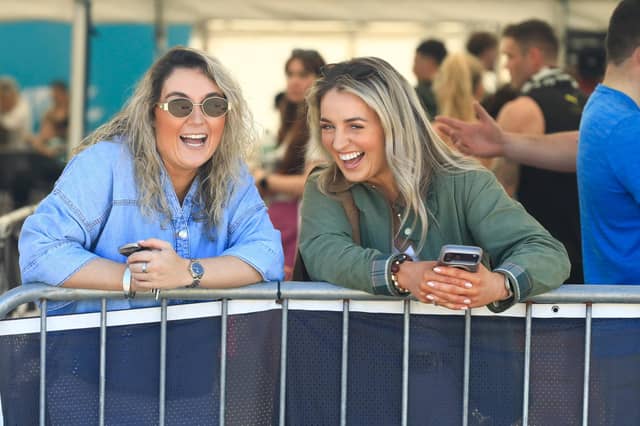 Spectators at the Ebrington Hyrox held in Ebrington Square on Saturday. (Photo - Tom Heaney, nwpresspics)