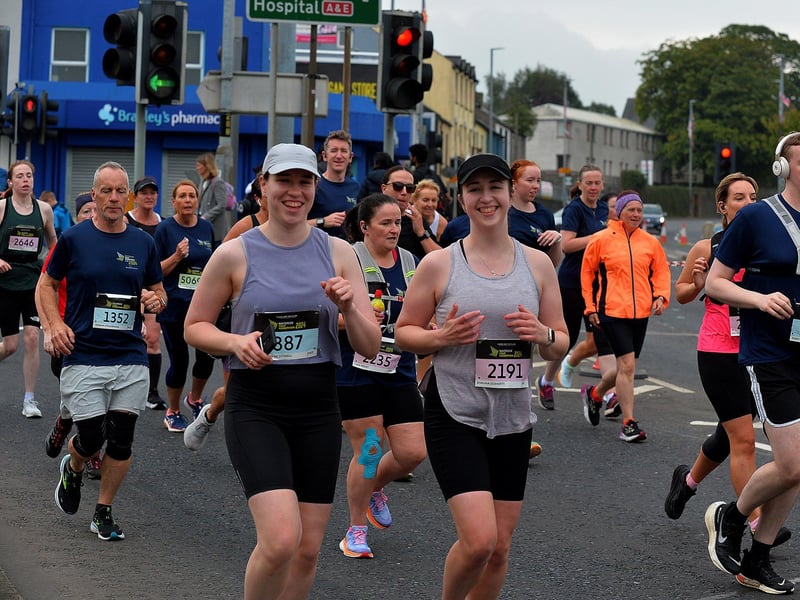 The 2024 Waterside Half Marathon competitors at Dales Corner. Photo: George Sweeney