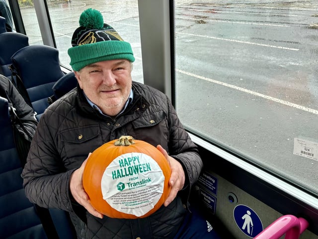 Translink Hallowe'en pumpkin surprise delights bus and rail passengers