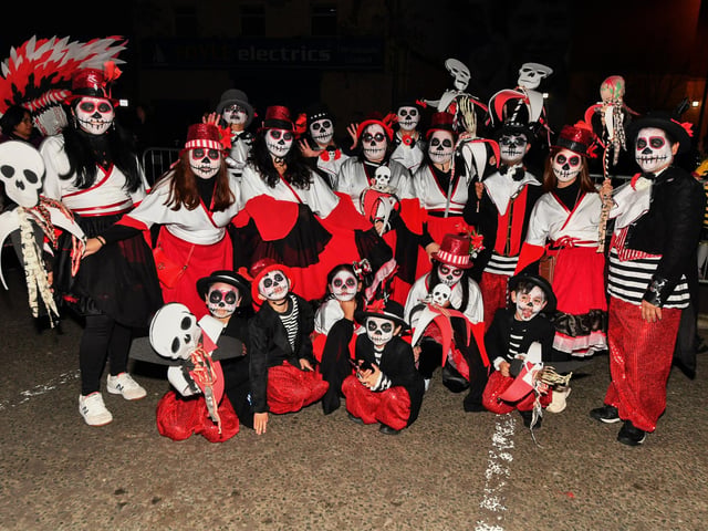 One of the groups who took participated in the Halloween parade. Photo: George Sweeney