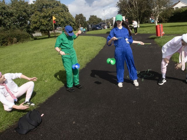 Some of the fantastic colourful performers at Saturday's Waterside Together Festival. : .