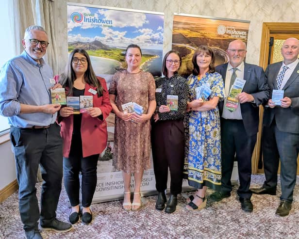 Niall McCaughan (GVI), Amy Fatherston (GVI), Sarah Nolan (Donegal Tourism), Barbora Horakova (GVI), Monica Roddy (GVI), Anthony Doogan (GVI) and David Leonard (Failte Ireland).