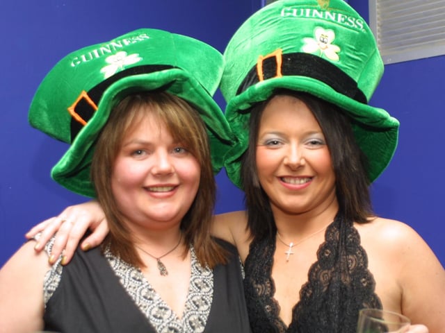 Amanda McCay and Kitty Green enjoying the party.  (2103JM01):.