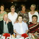 Hugh O'Donnel with Kathleen O'Donnell, Ann doherty, Mardi McCallion, Maureen McGuigan, Fidelis Kerr, Helen Doherty and Margaret Gorman. (0512JB76):.