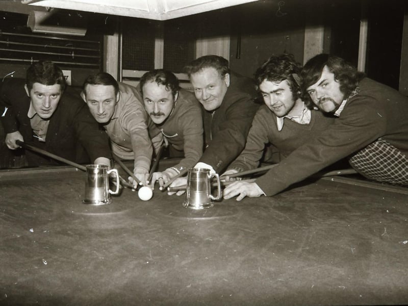 Snooker players back in 1975.