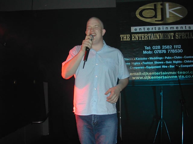 Mark Ferry on stage.