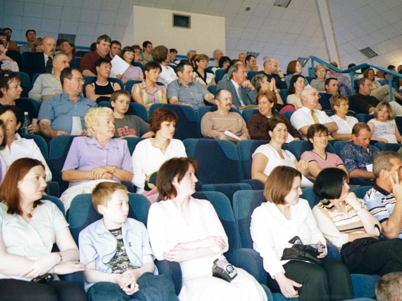 A section of the audience at the Children in Crossfire writing event in the Broomhill Hotel. 260603HG5