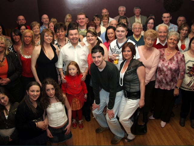 Friends and family gather at The Rising Sun Bar to celebrate with Charles on the occasion of his 50th birthday 0091JML : Parties and celebrations April 2006: Charles Harkin.