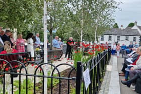 Relatives, survivors and residents gathered for the rededication of the refurbished memorial in Claudy on the 52nd anniversary.