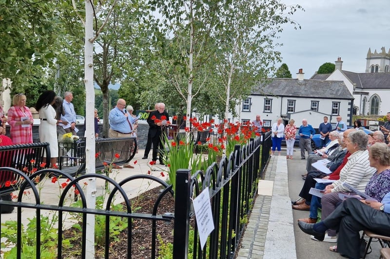 Relatives, survivors and residents gathered for the rededication of the refurbished memorial in Claudy on the 52nd anniversary.