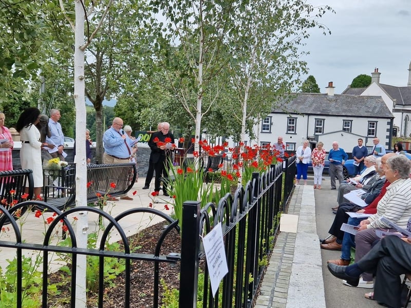 Relatives, survivors and residents gathered for the rededication of the refurbished memorial in Claudy on the 52nd anniversary.