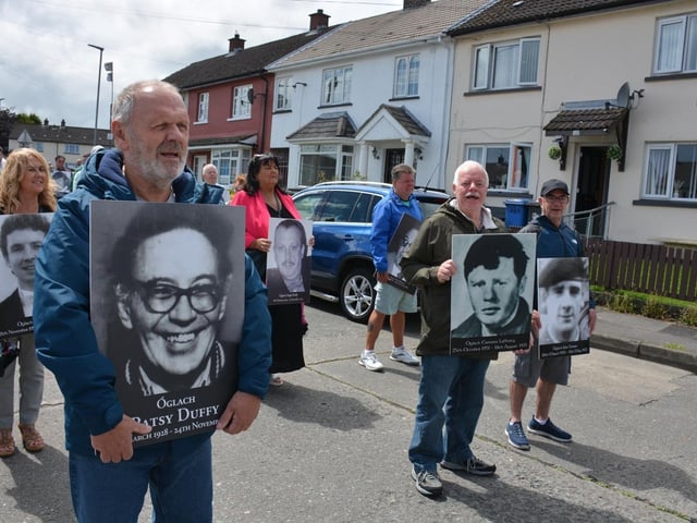 People gathered in Derry for the annual Volunteers Sunday commemoration in Derry. Photo: Charlie McMenamin.