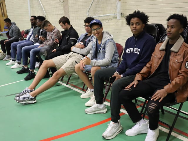 Young people enjoying the Eid al-Adha celebrations on Saturday.