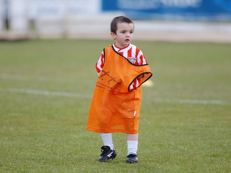 A young Derry City FC fan at the Brandywell.