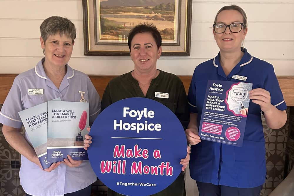 Mary, Annmarie and Claire from the Foyle Hospice.