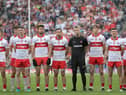 Derry manager Rory Gallagher and players in Croke Park last season. Picture Margaret McLaughlin