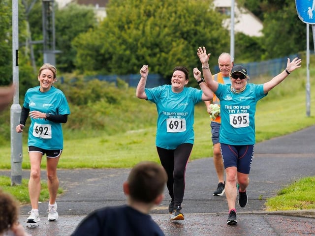 Enjoying the Brandywell & Bogside Health Forum Danny Quigley 'Try-a-Tri' triathlon at the weekend. (Photo: Micam Photography)