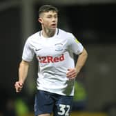 Preston North End's Adam O'Reilly pictured playing against Aston Villa at Deepdale Stadium in 2018.