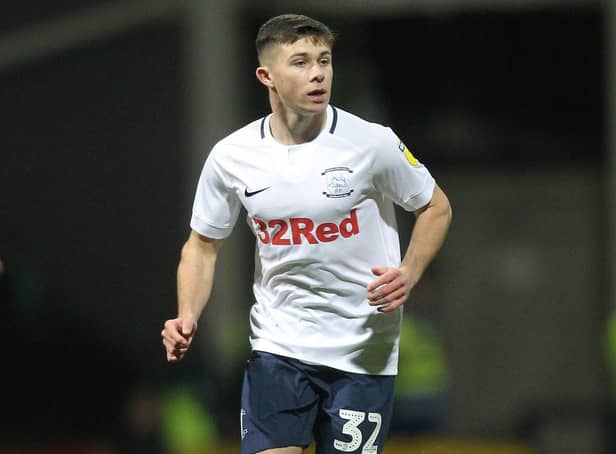 Preston North End's Adam O'Reilly pictured playing against Aston Villa at Deepdale Stadium in 2018.