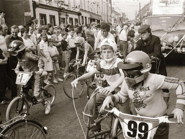 Scenes from festivals in Clonmany, Letterkenny and Derry back in August 1984.