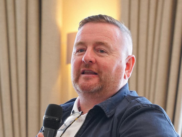 Féile’s ‘Lunch with a Laugh’ at the Bishop’s Gate Hotel was a huge success with Belfast comic Paddy ‘The Dagger’ McDonnell, leaving everyone in stitches.
