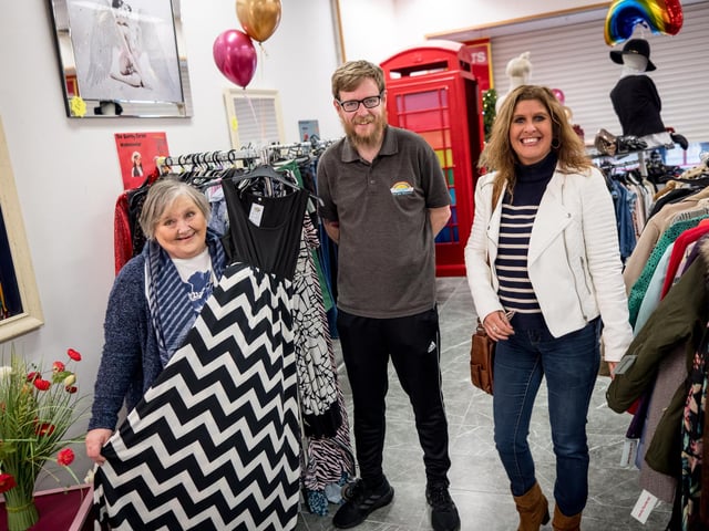 Mayor of Derry City and Strabane District, Councillor Sandra Duffy, opening The Quirky Corner in Quayside, which will help generate valuable funds for HURT services