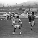 Sven-Göran Eriksson puts his Benfica players through their paces at the Brandywell in 1989.