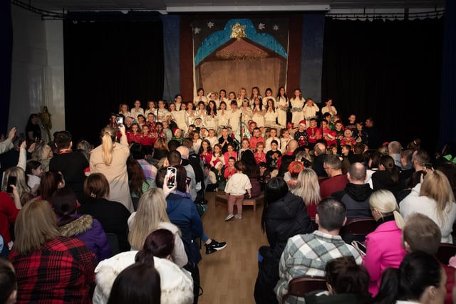 Proud parents look on as their children perform in the Annual Steelstown PS Nativity.