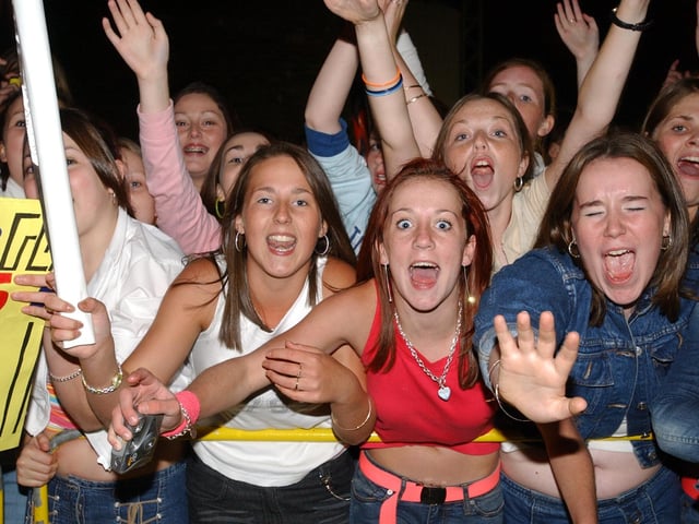 Blazin' Squad playing at Derry Féile in August 2003.