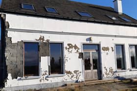 The house in Inch Island, affected by defective blocks.
