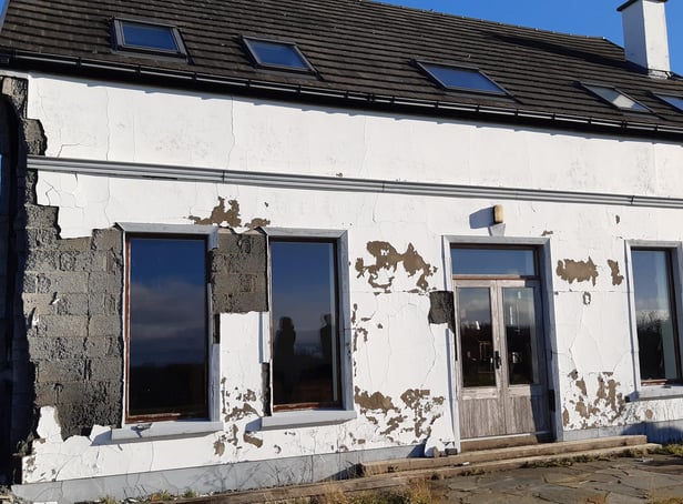 The house in Inch Island, affected by defective blocks.