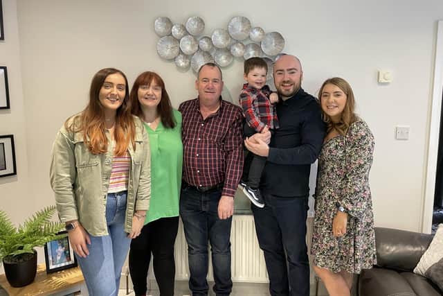 Leo Ward with his wife Siobhan, children Dervla, Aoife and Diarmuid and grandson Pauric.