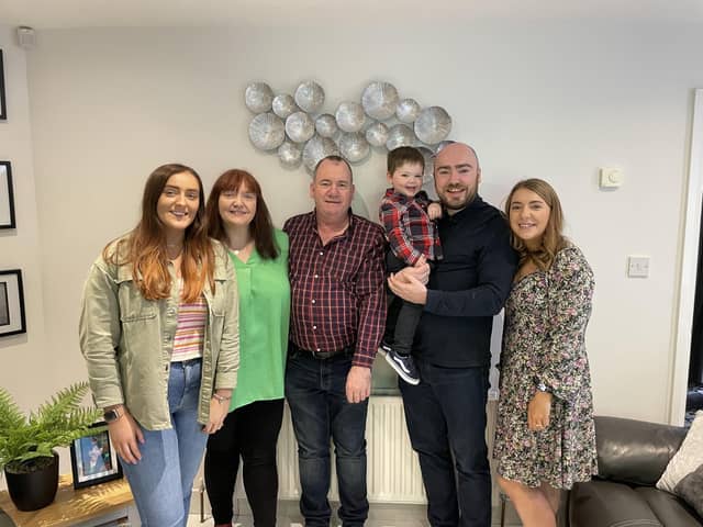 Leo Ward with his wife Siobhan, children Dervla, Aoife and Diarmuid and grandson Pauric.