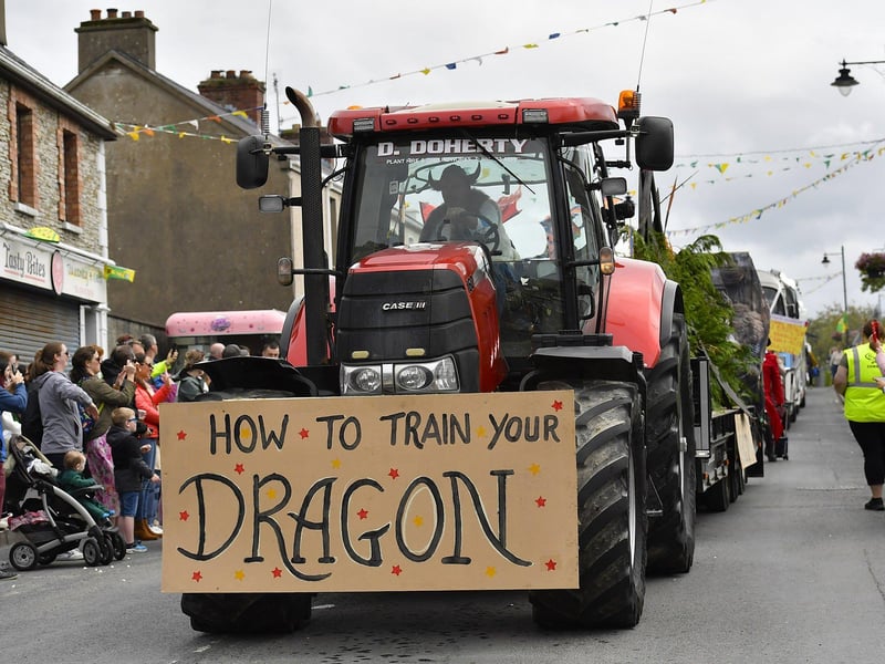 Participants pictured in the Clonmany Festival Parade on Sunday afternoon. Photo: George Sweeney