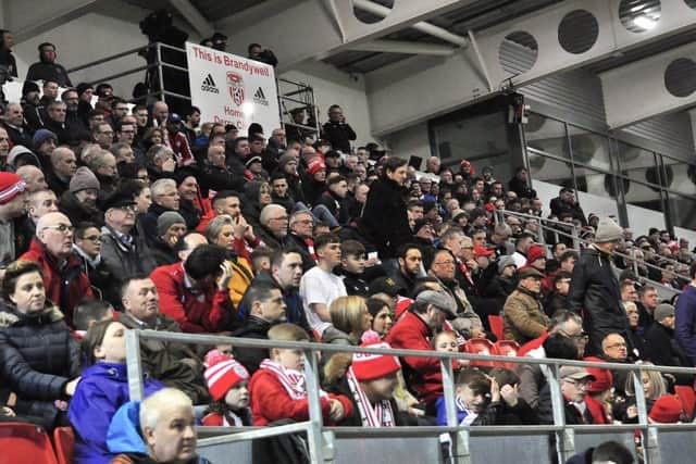 Mark Farren Stand at the Ryan McBride Brandywell Stadium.