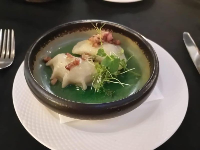 Gdansk Pierogi - dumplings - with meat and cabbage at Kubicki.