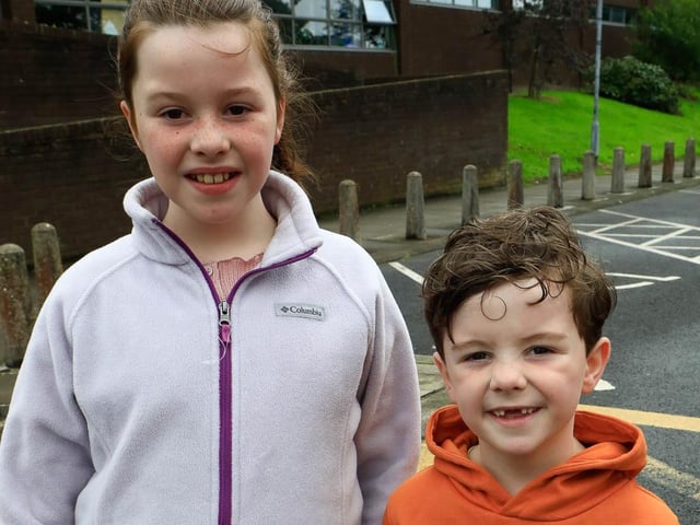 Farrah with her brother Cillian at the St Brigid’s Heart of Community Festival on Saturday. (Photo - Tom Heaney, nwpresspics)