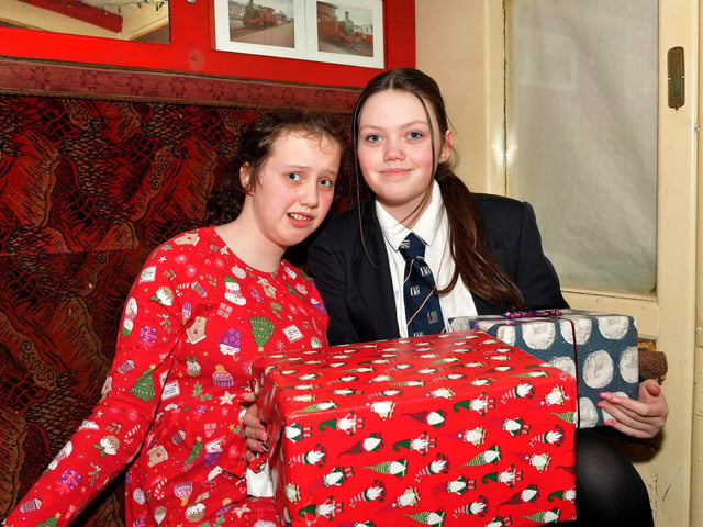 Jessica and Ellie visited the Christmas Wonderland at Destined, organised by the Western Trust Children’s Disability Team and the Destined Team. Photo: George Sweeney