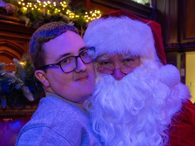 The Mayor Councillor Lilian Seenoi-Barr hosted a Christmas Community event at the Guildhall for people from across the Derry City and Strabane District Council area on Sunday. Picture Martin McKeown. 01.12.24 : Mayor's Community Christmas Party