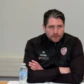 Derry City manager Ruaidhrí Higgins.  Photograph: George Sweeney.