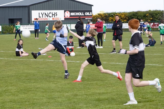 Action from Friday's game between St. Brigid's PS v. St. Mary's PS, Altinure at Faughanvale.