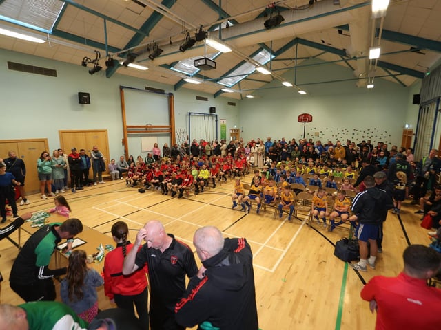 Sunday's final presentation at the Sean O'Kane Memorial tournament held at St. Joseph's Boys School, with over 64 teams taking part in the weekend event. (Photos: JIm McCafferty Photography)