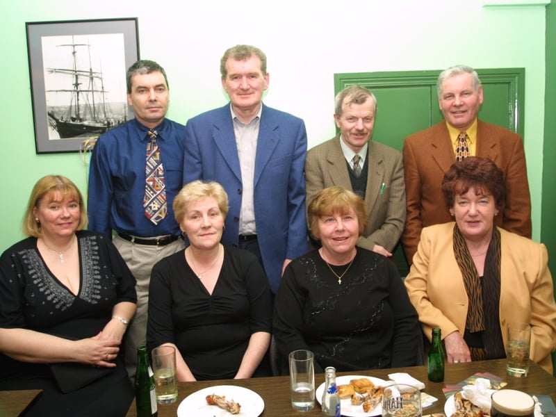 Front row from left: Anna Mullin, Kathleen Gallagher, May O'Donnell, Jannette Mullin. Back row from left: Frank Mullin, Barry Gallagher, Pat O'Donnell, Walter Mullin.