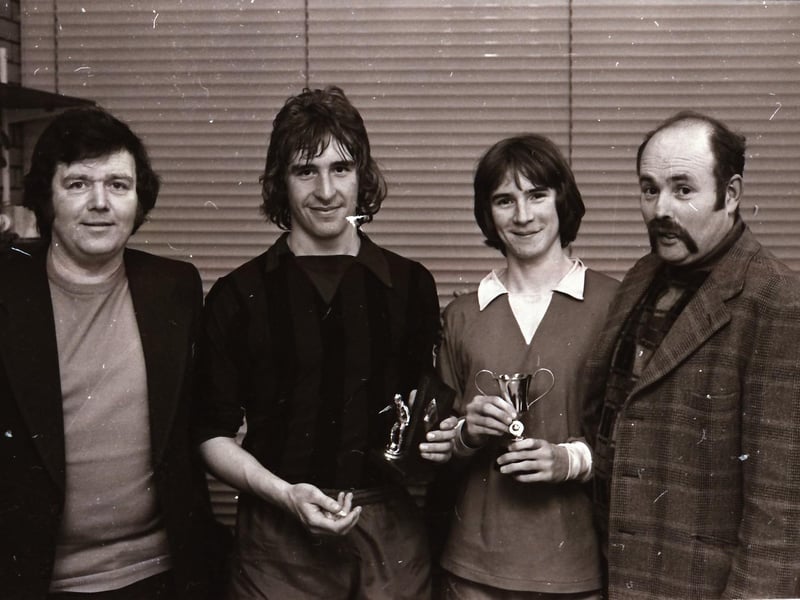 St Eugene's parish football and netball finals at Brooke Park back in February 1975.
