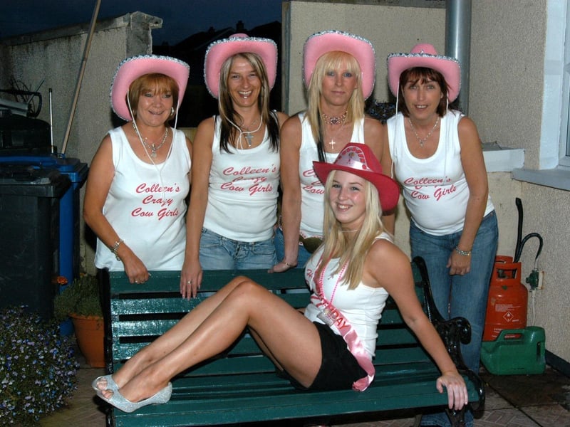 Colleen Doherty's party with her 'crazy cow girls.'