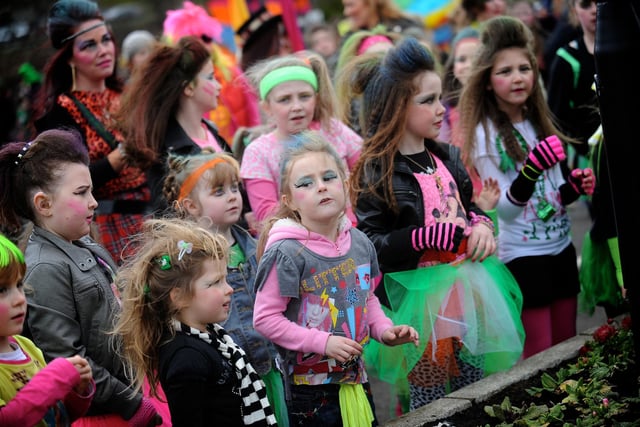 Members of the Streetfeat dance group practice their routine before the big parade in Derry on Sunday. (1803SL40)