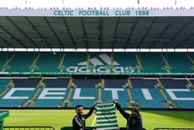 Celtic's International Soccer Academy manager Jose Romero pictured with Don Bosco's chairman Martin Crumley after the local club extended its partnership with the SPL giants.