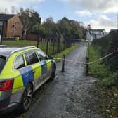 Cordons in place following the stabbing of a man in Derry. Photo: Rory Mooney