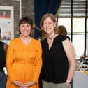 Paitencs McCarron, Leeanne McLaughlin and Jen McCarron Inishowen Development Partnership (IDP) ChangeMakers Donegal Annual Seminar in An Grianan Hotel, Burt on Friday last.    Photo Clive Wasson