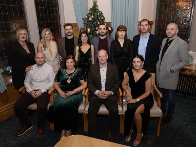 Mayor of Derry City and Strabane District, Councillor Patricia Logue, hosted a sparkling Christmas Charity Ball on Friday evening in the Guildhall. The event was held in aid of the Mayor’s chosen charities, the Foyle Hospice and the Ryan McBride Foundation, and she extended her thanks to all who attended and donated to the two causes.